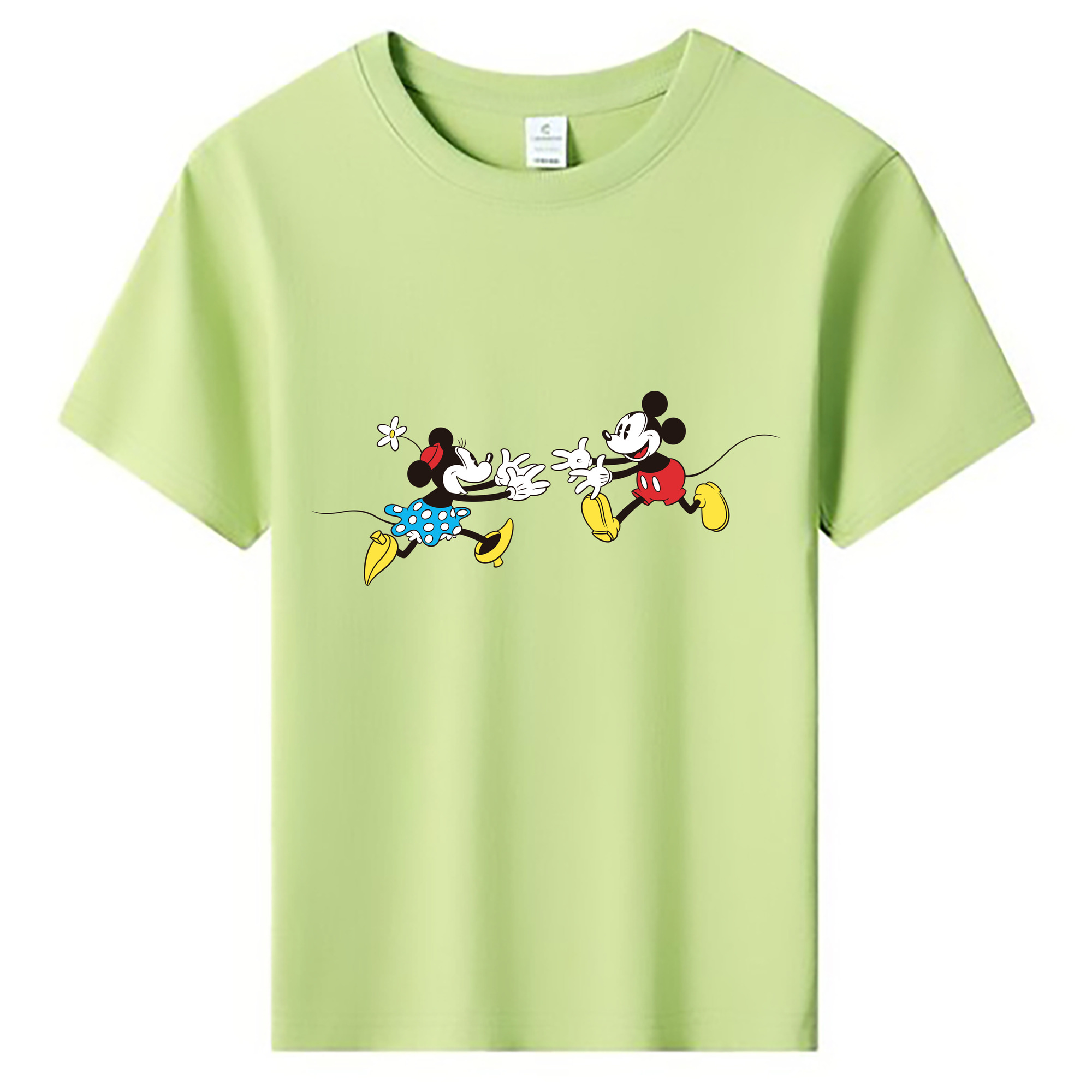 ミッキーマウス Mickey Mouse 綿100％キッズTシャツ（フロントプリント）